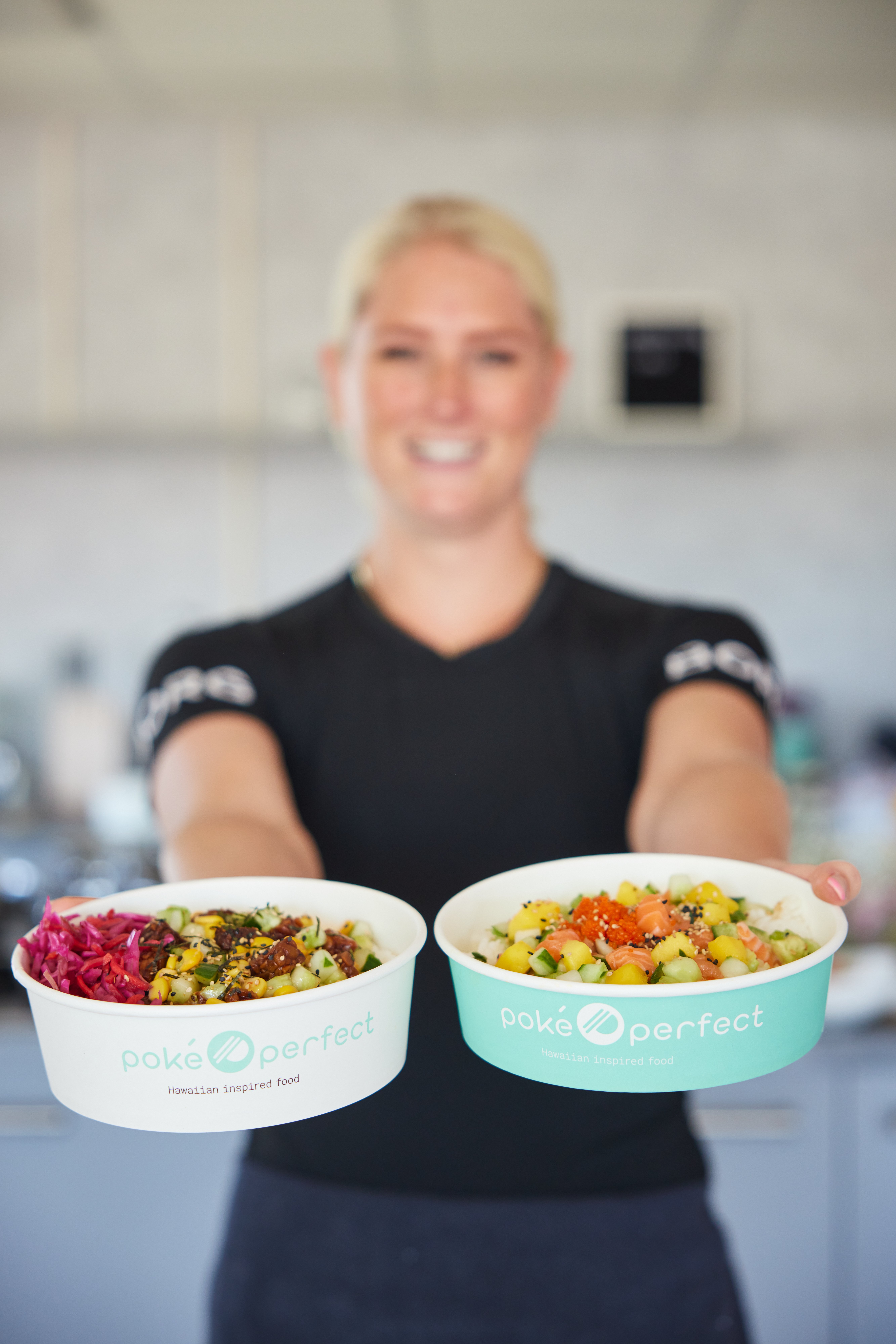 Poké Perfect team member at the counter